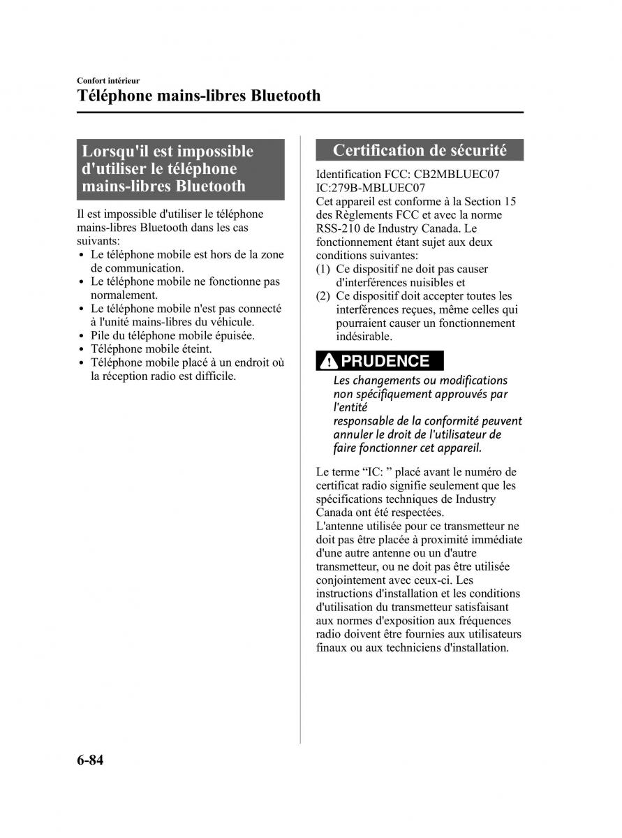 Mazda MX 5 Miata NC III 3 manuel du proprietaire / page 318