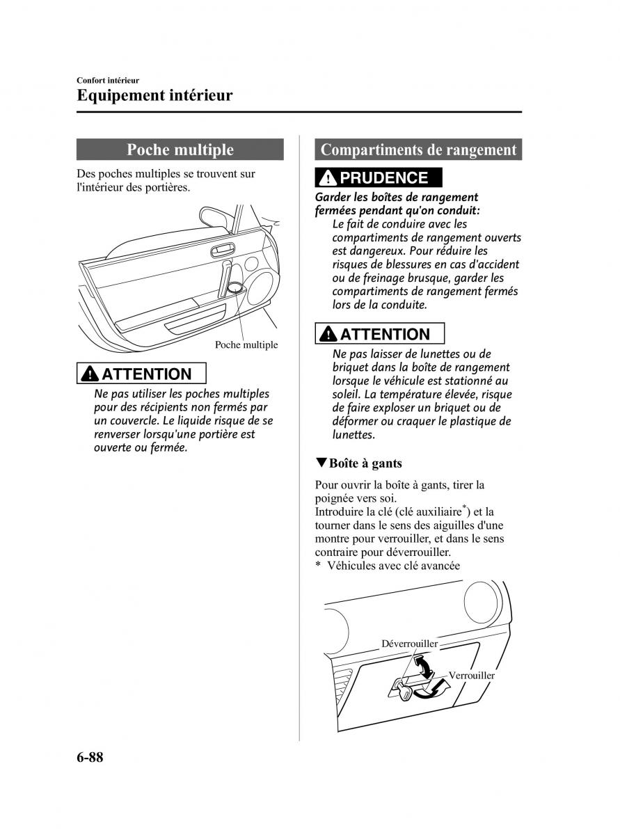 Mazda MX 5 Miata NC III 3 manuel du proprietaire / page 322