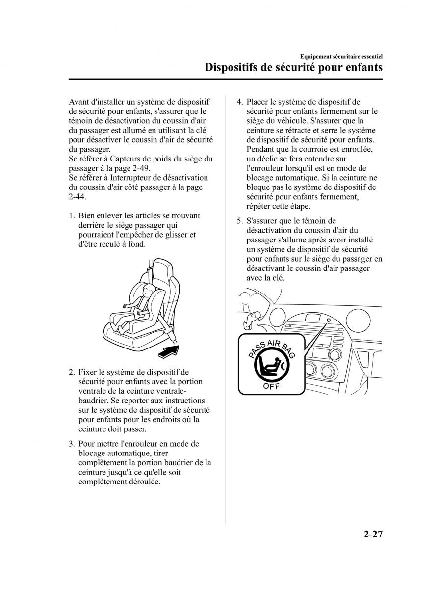 Mazda MX 5 Miata NC III 3 manuel du proprietaire / page 37