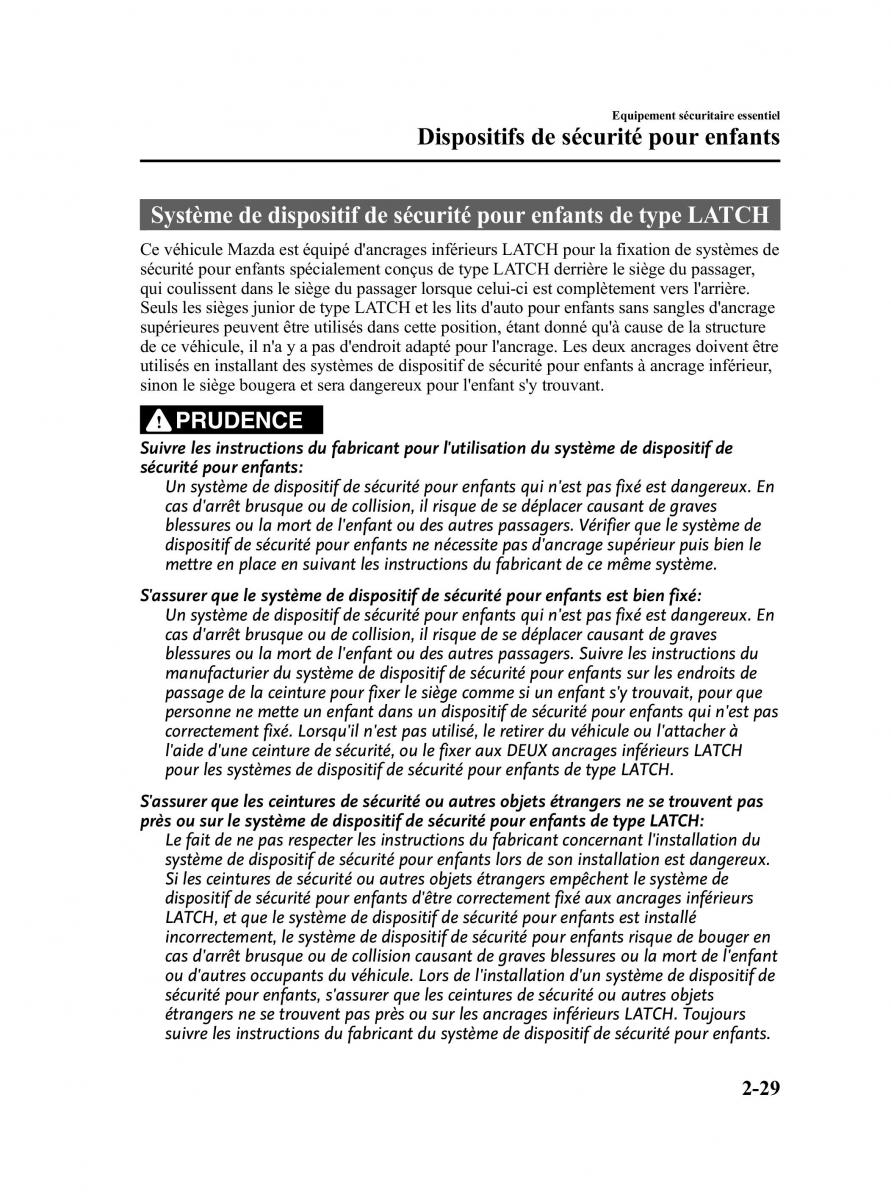 Mazda MX 5 Miata NC III 3 manuel du proprietaire / page 39