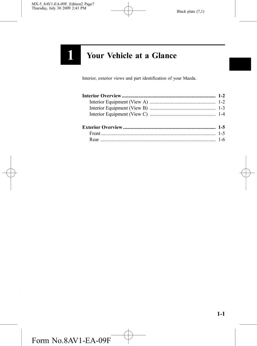 Mazda MX 5 Miata NC III 3 owners manual / page 7