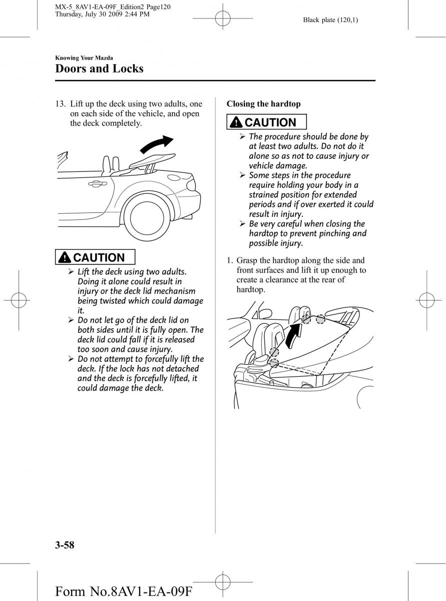 Mazda MX 5 Miata NC III 3 owners manual / page 120