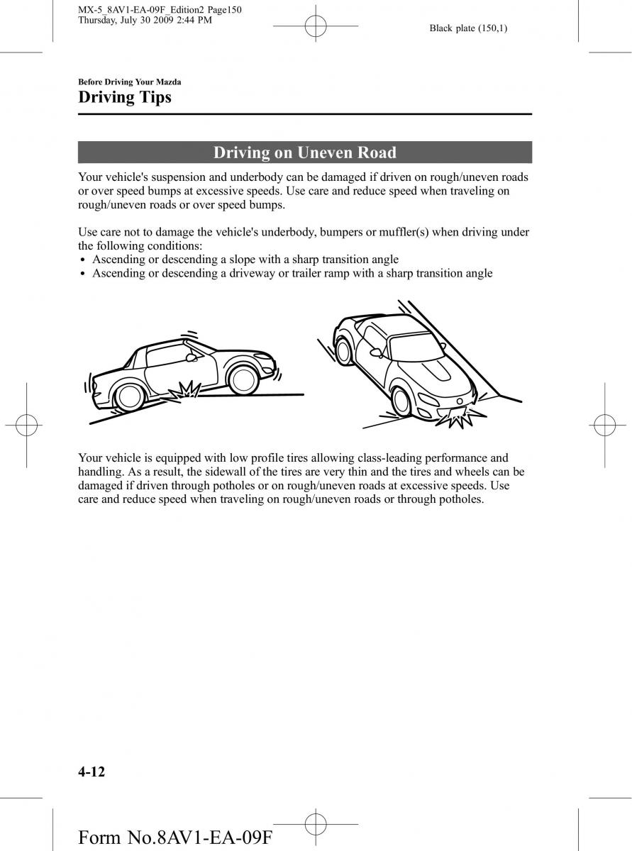 Mazda MX 5 Miata NC III 3 owners manual / page 150