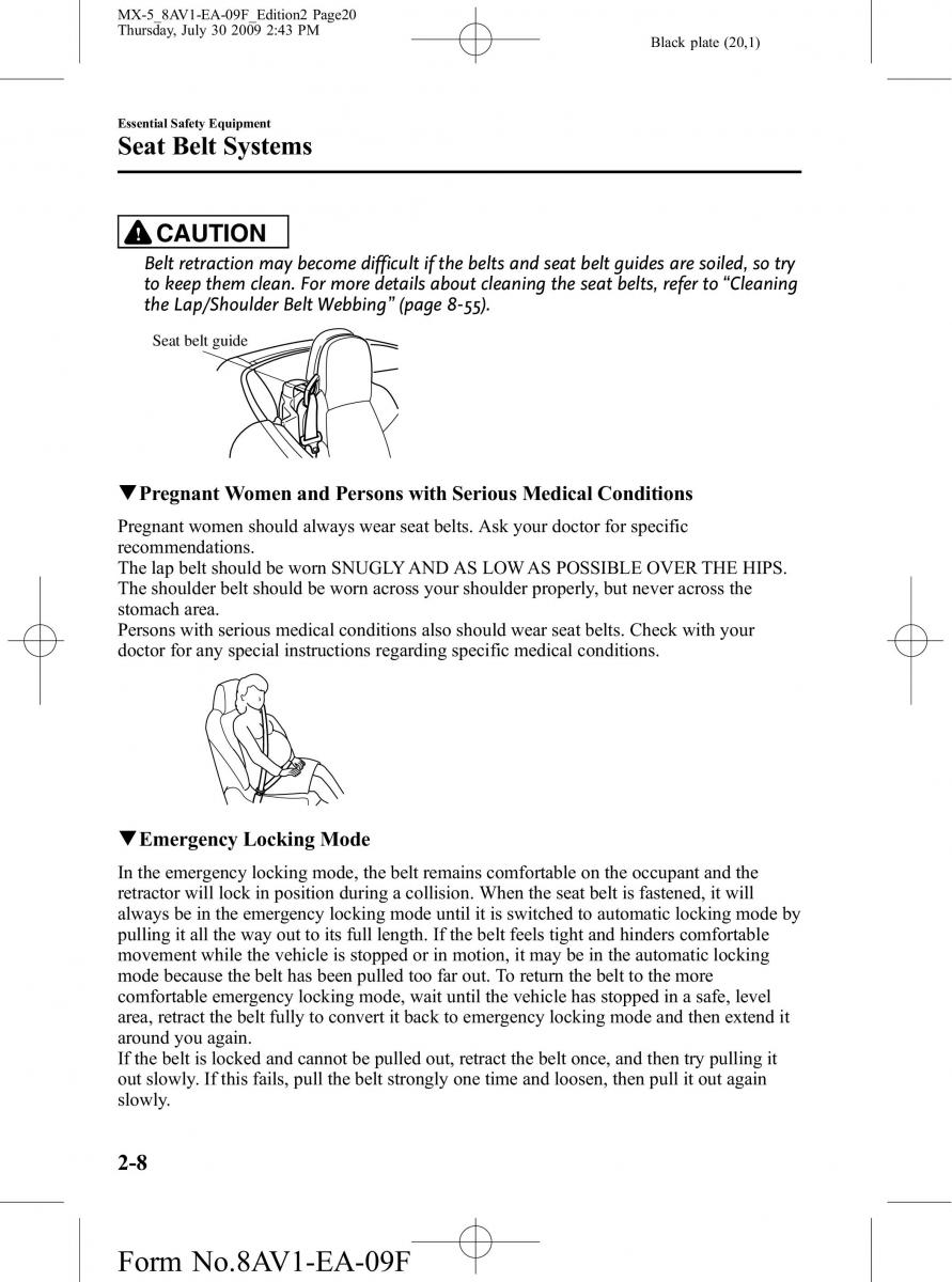 Mazda MX 5 Miata NC III 3 owners manual / page 20