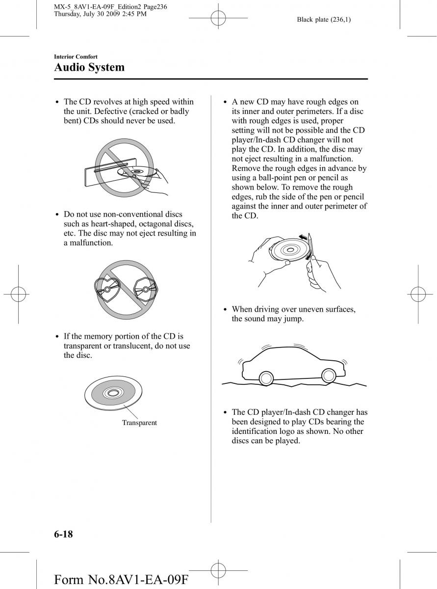 Mazda MX 5 Miata NC III 3 owners manual / page 236