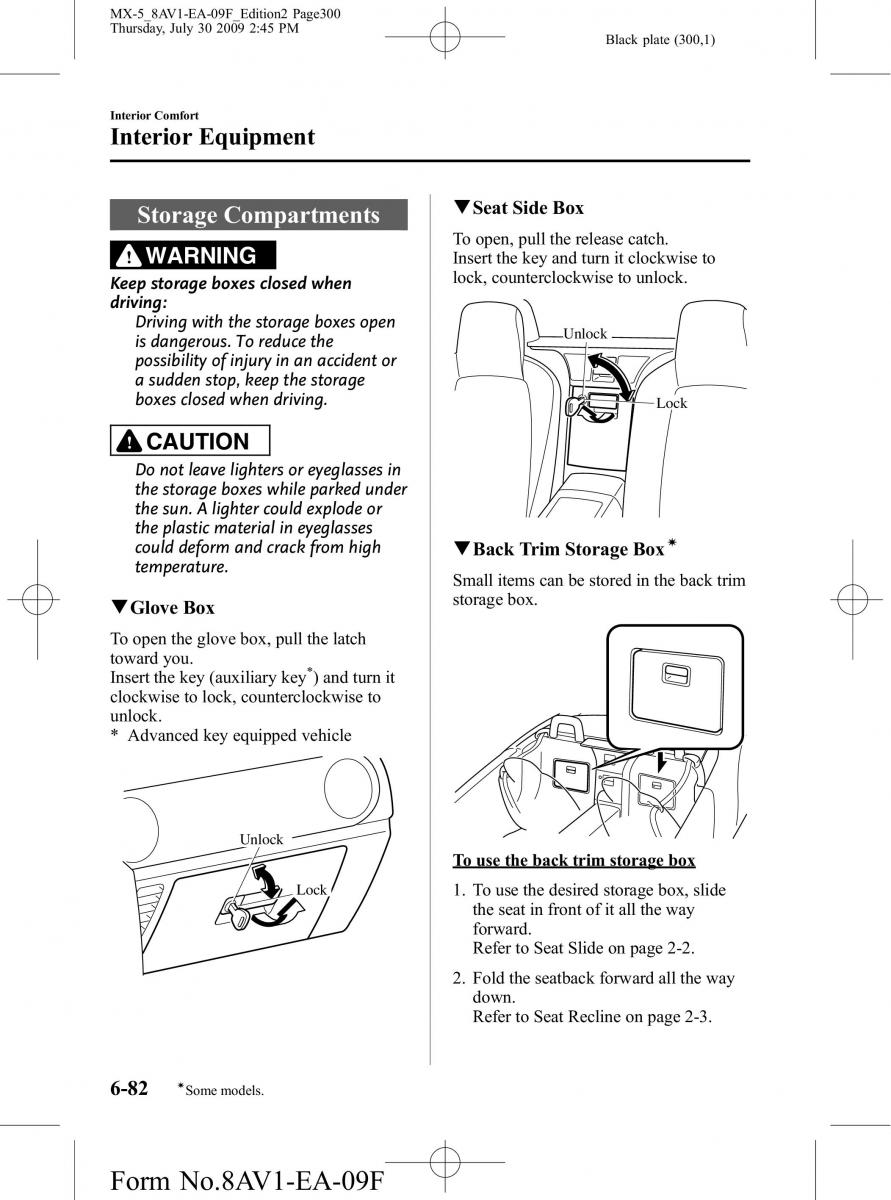 Mazda MX 5 Miata NC III 3 owners manual / page 300