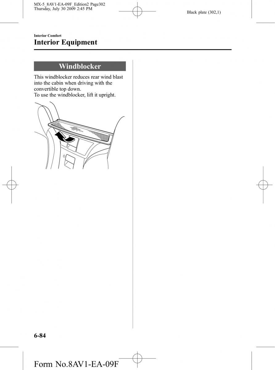 Mazda MX 5 Miata NC III 3 owners manual / page 302