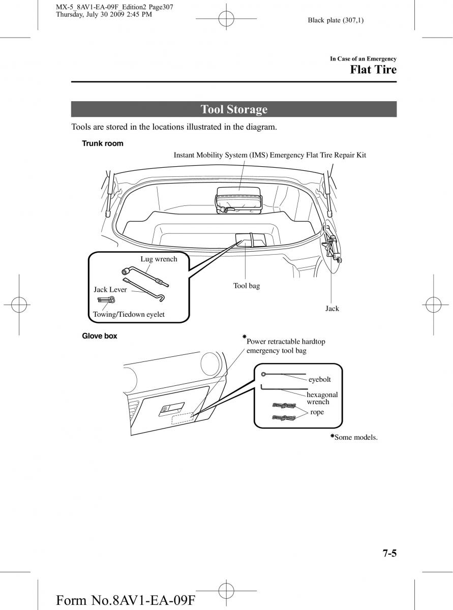 Mazda MX 5 Miata NC III 3 owners manual / page 307