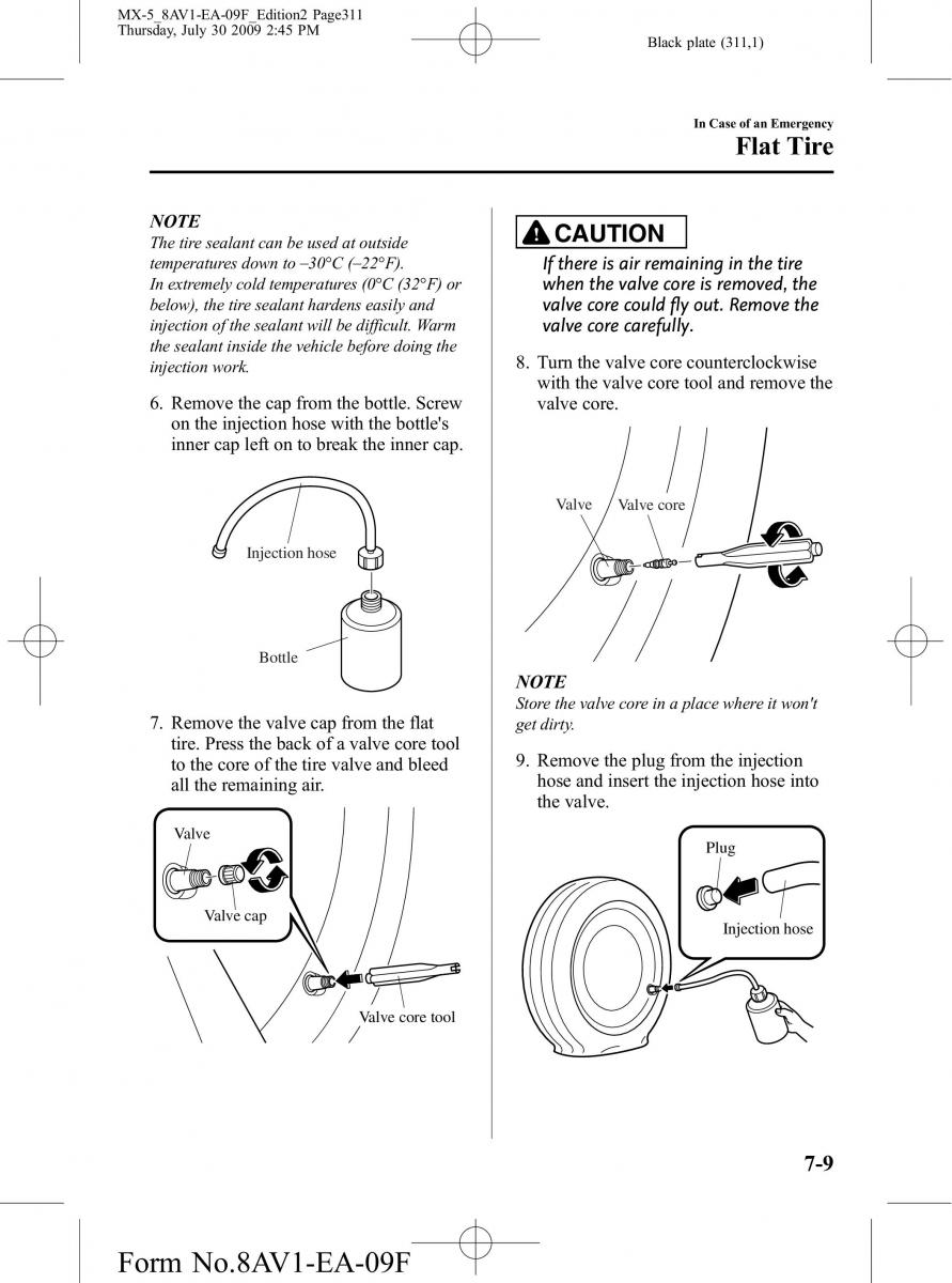 Mazda MX 5 Miata NC III 3 owners manual / page 311