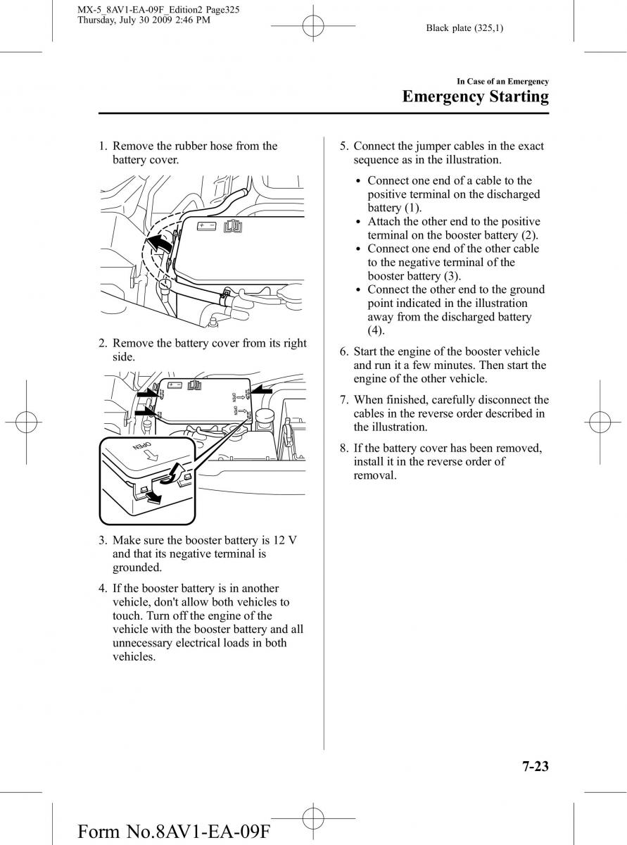 Mazda MX 5 Miata NC III 3 owners manual / page 325