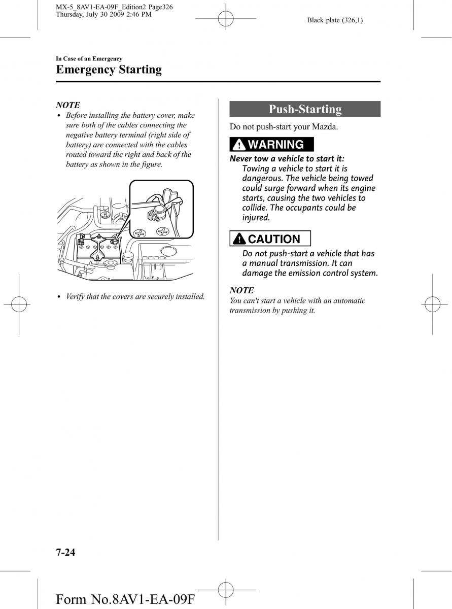 Mazda MX 5 Miata NC III 3 owners manual / page 326