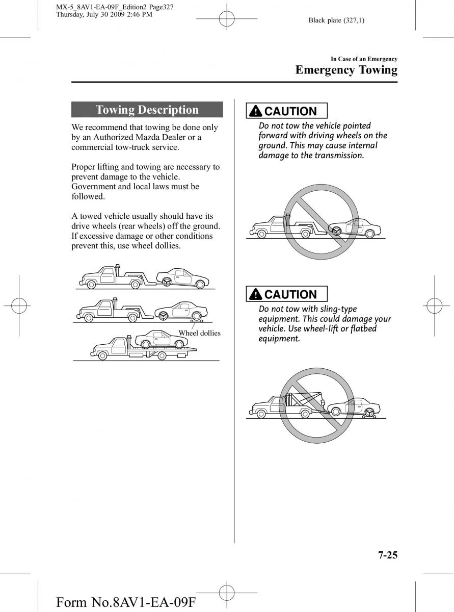 Mazda MX 5 Miata NC III 3 owners manual / page 327