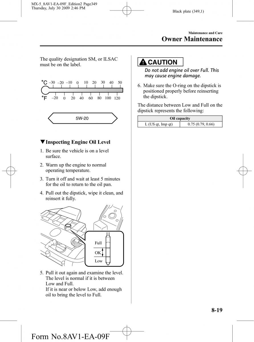 Mazda MX 5 Miata NC III 3 owners manual / page 349