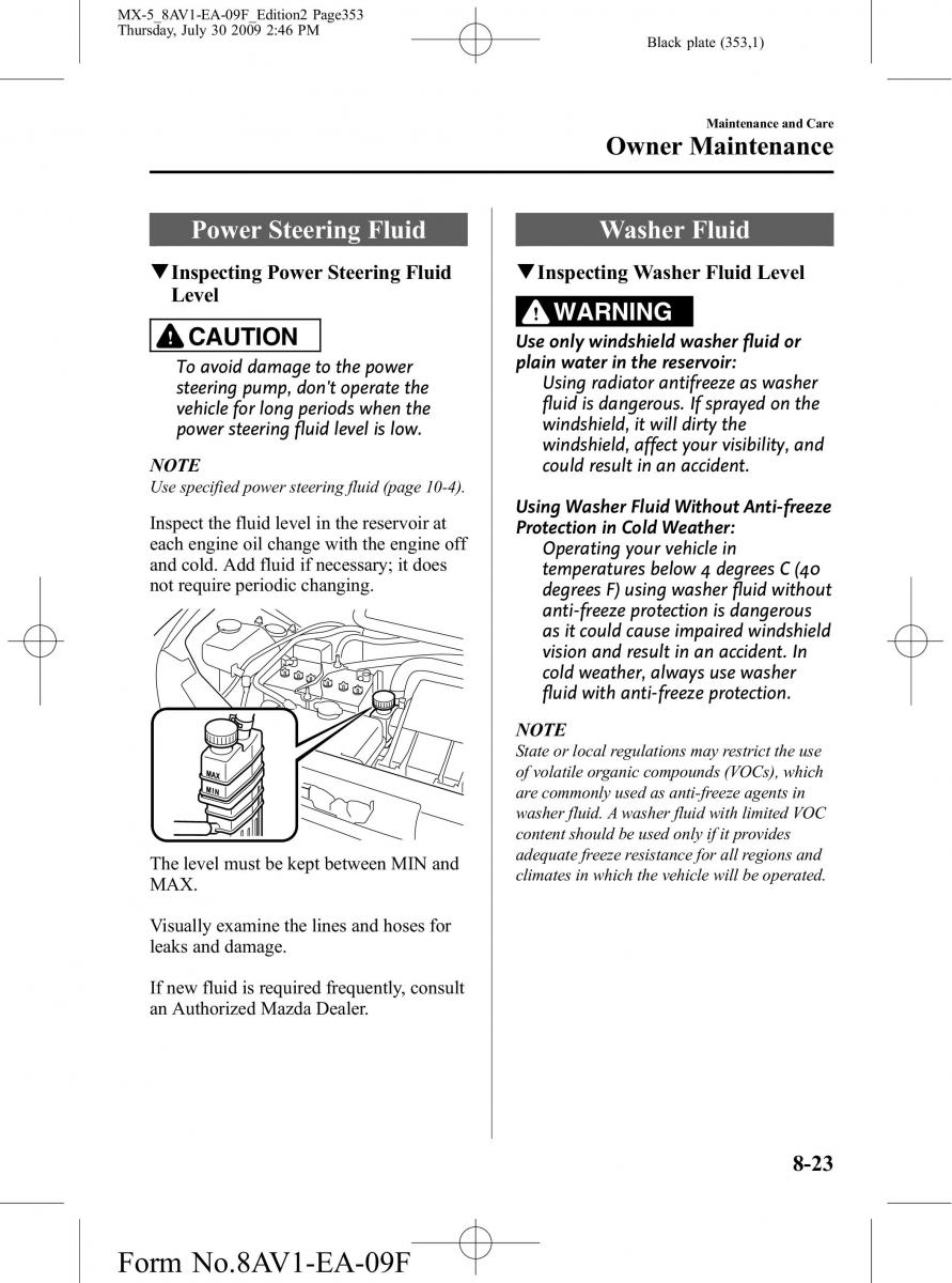 Mazda MX 5 Miata NC III 3 owners manual / page 353