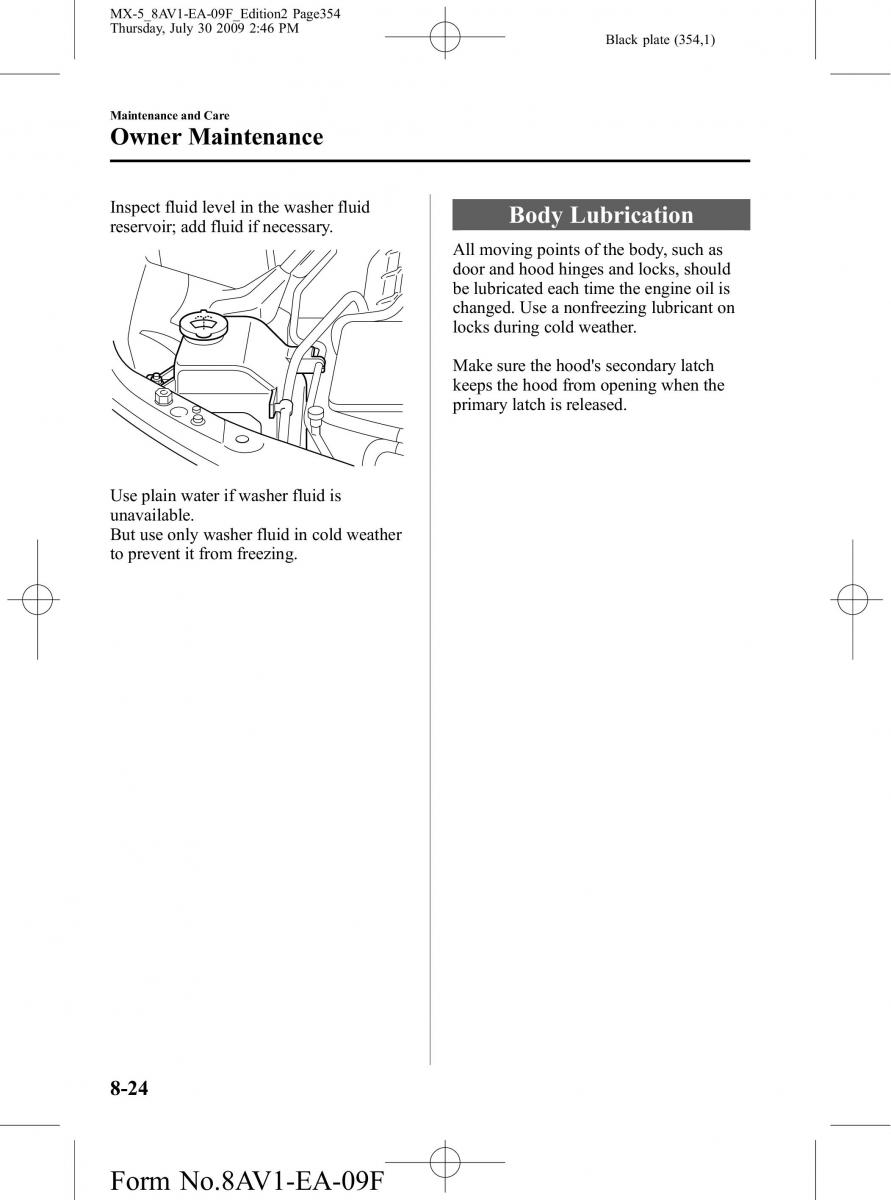 Mazda MX 5 Miata NC III 3 owners manual / page 354