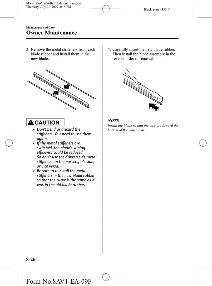 Mazda MX 5 Miata NC III 3 owners manual / page 356