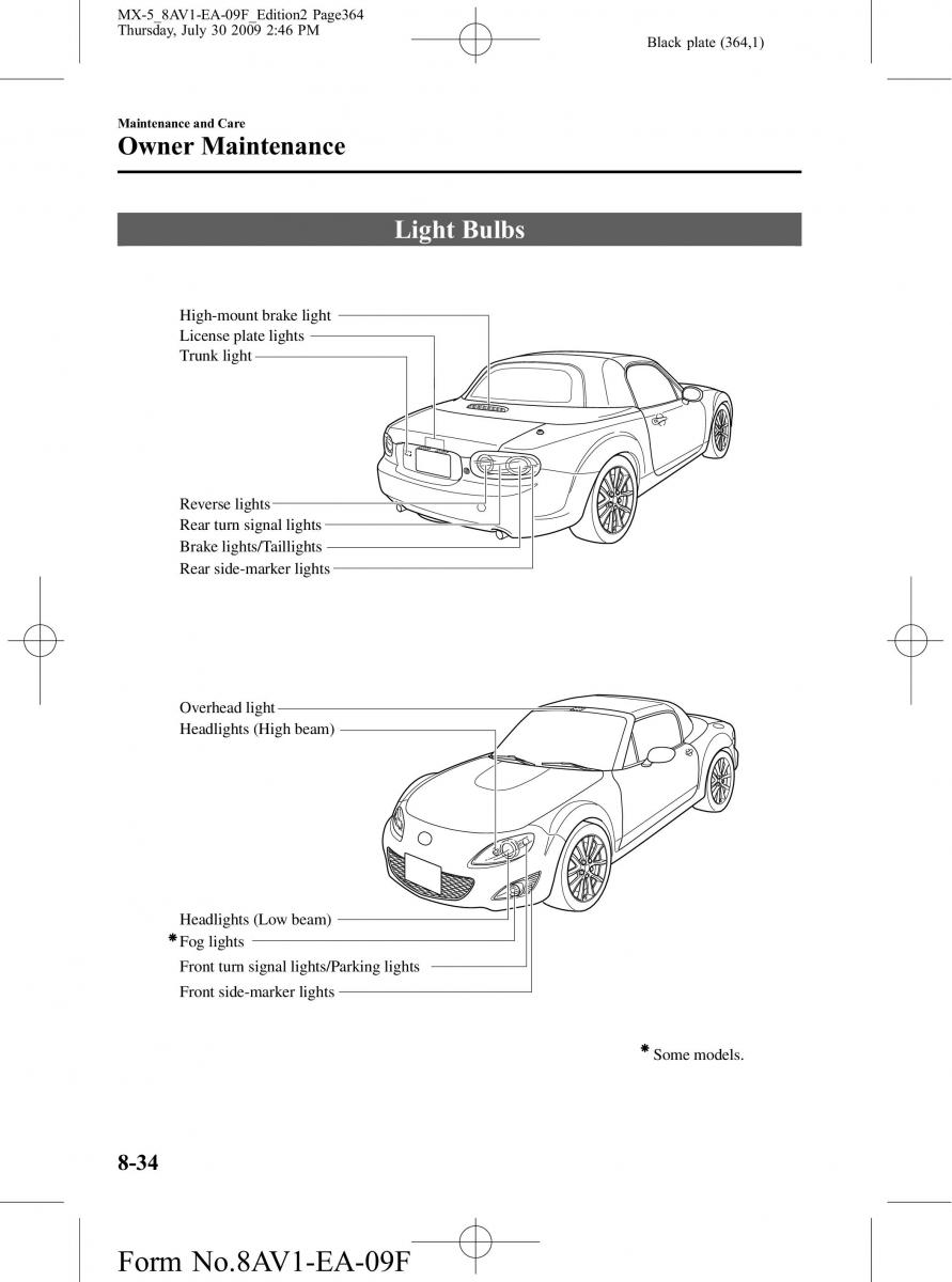 Mazda MX 5 Miata NC III 3 owners manual / page 364