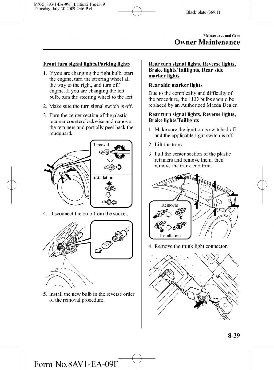 Mazda MX 5 Miata NC III 3 owners manual / page 369