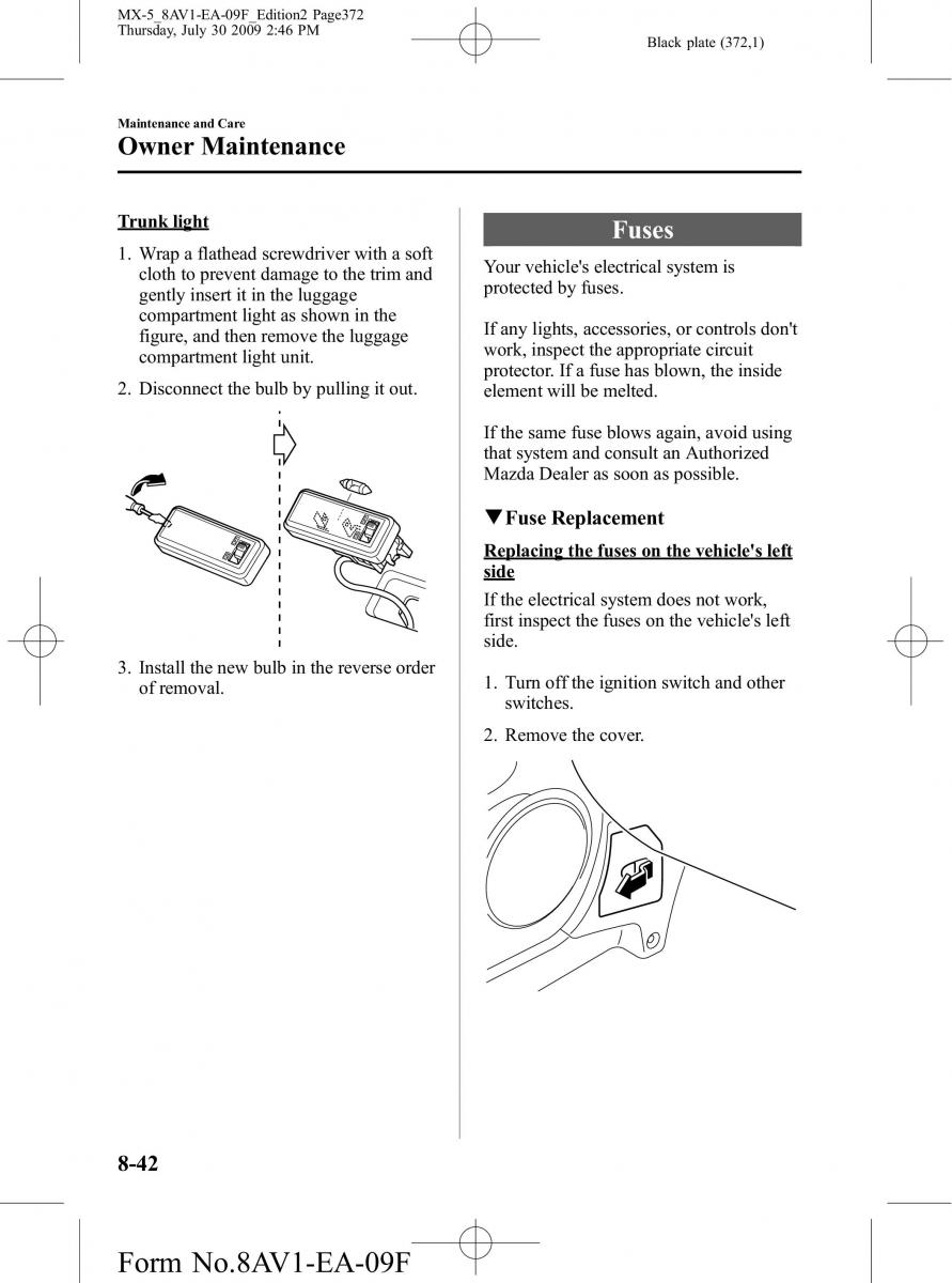 Mazda MX 5 Miata NC III 3 owners manual / page 372