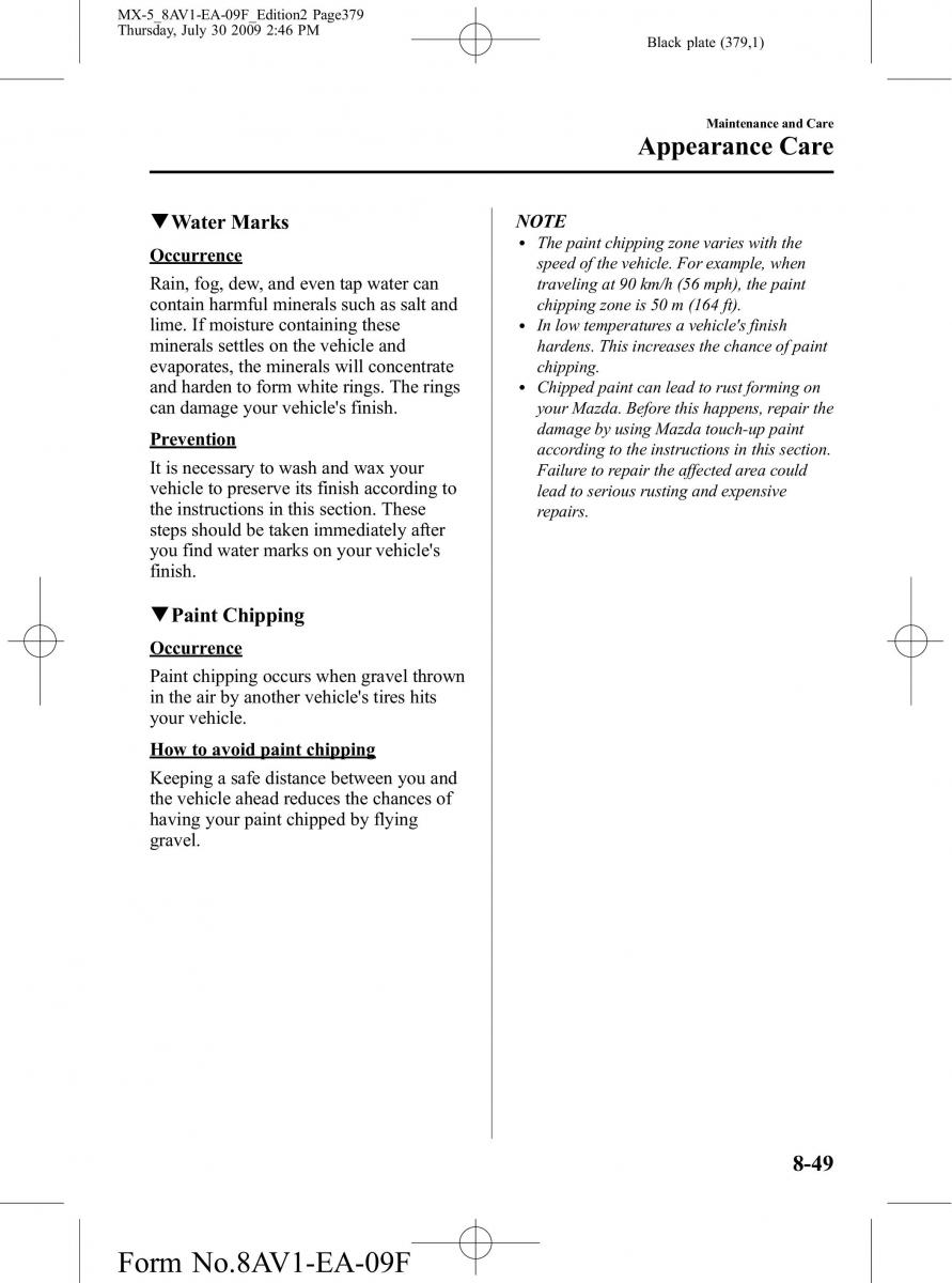 Mazda MX 5 Miata NC III 3 owners manual / page 379