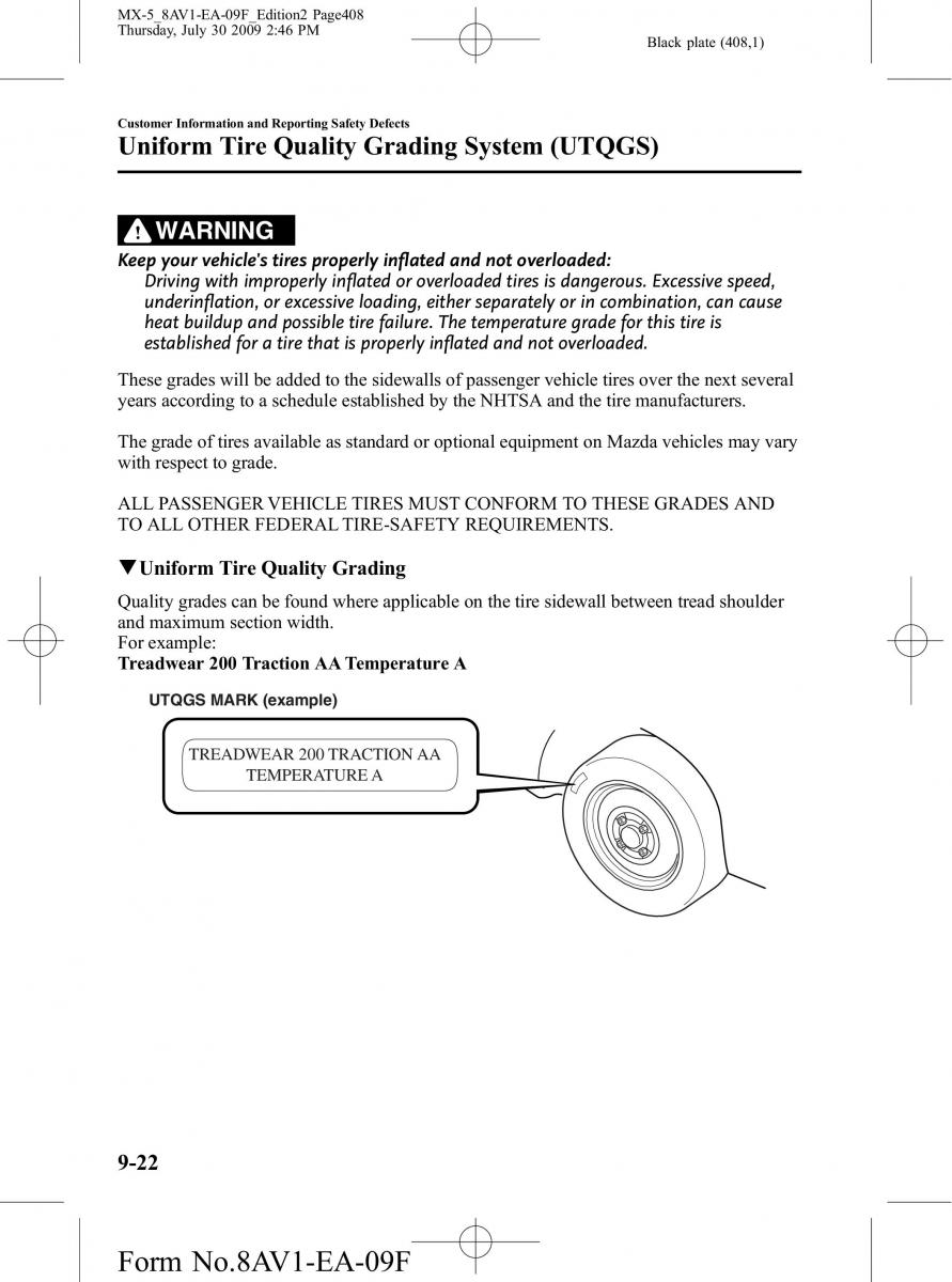 Mazda MX 5 Miata NC III 3 owners manual / page 408