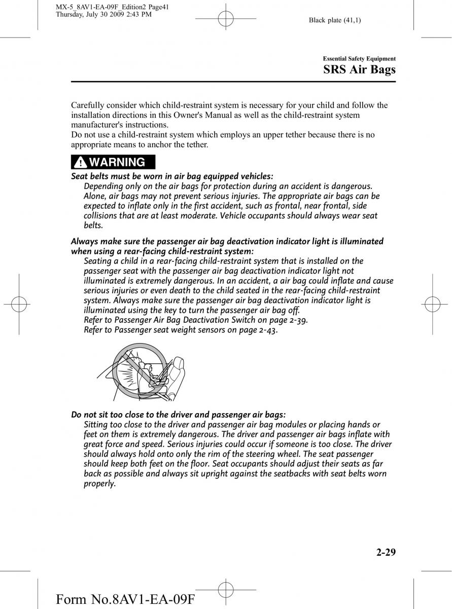 Mazda MX 5 Miata NC III 3 owners manual / page 41