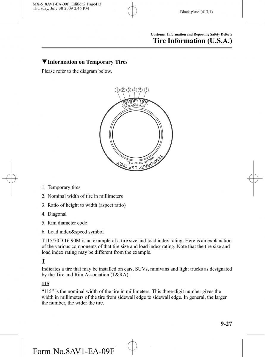 Mazda MX 5 Miata NC III 3 owners manual / page 413