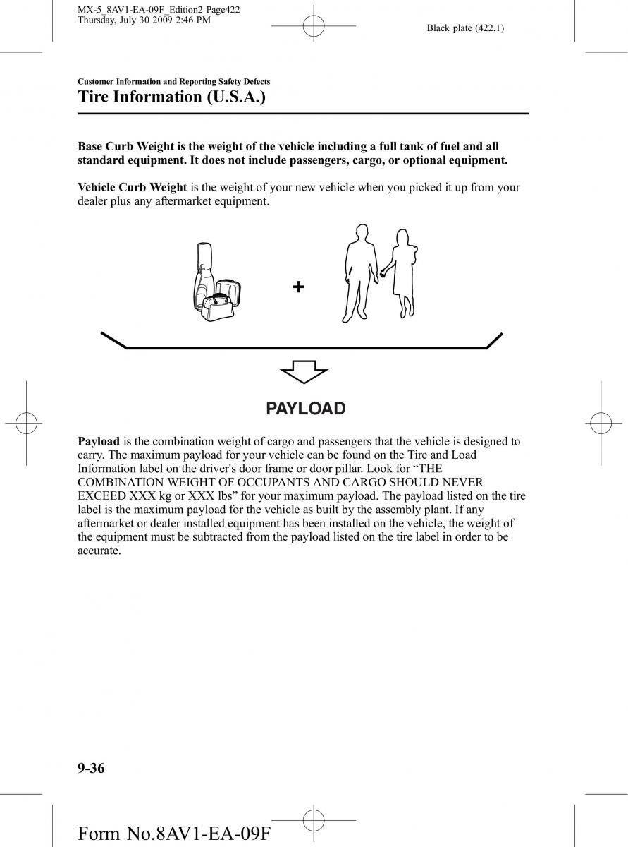 Mazda MX 5 Miata NC III 3 owners manual / page 422