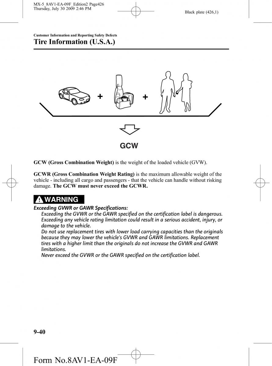 Mazda MX 5 Miata NC III 3 owners manual / page 426