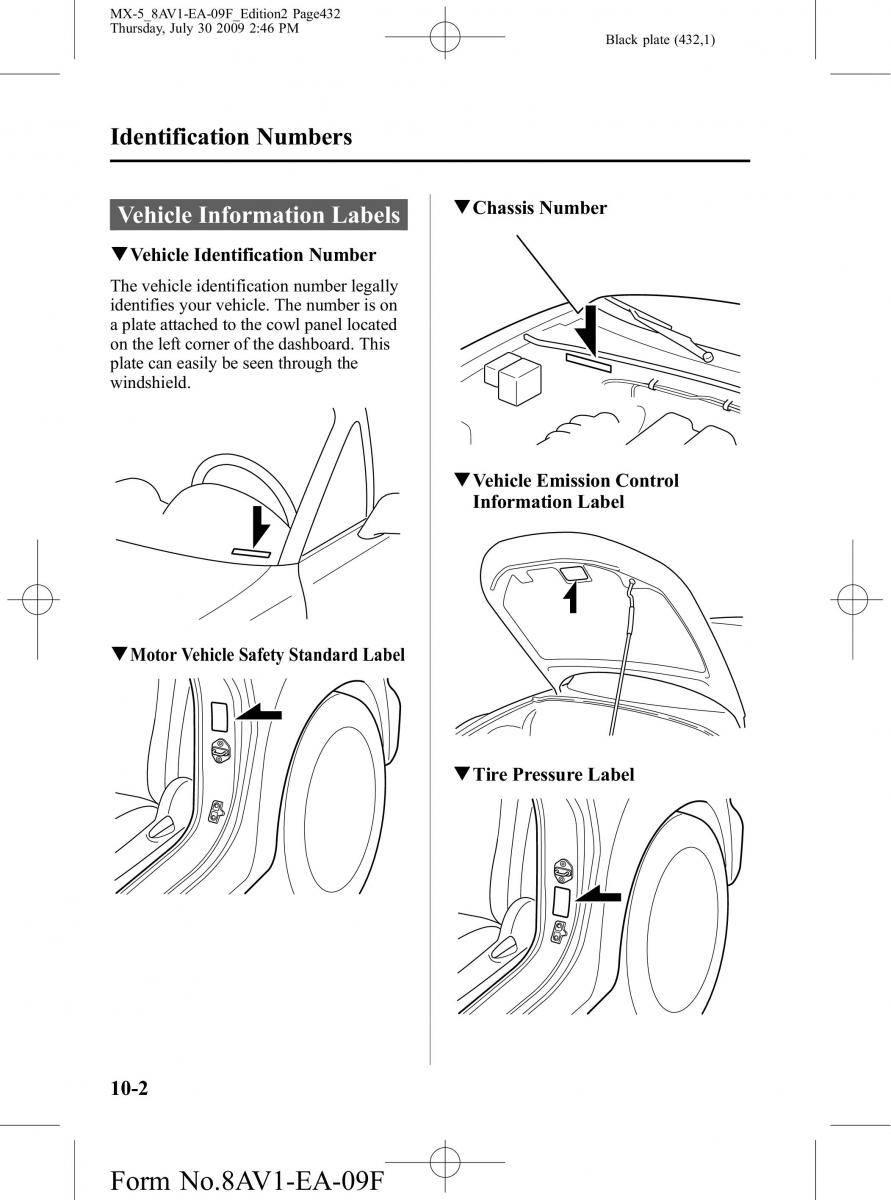 Mazda MX 5 Miata NC III 3 owners manual / page 432