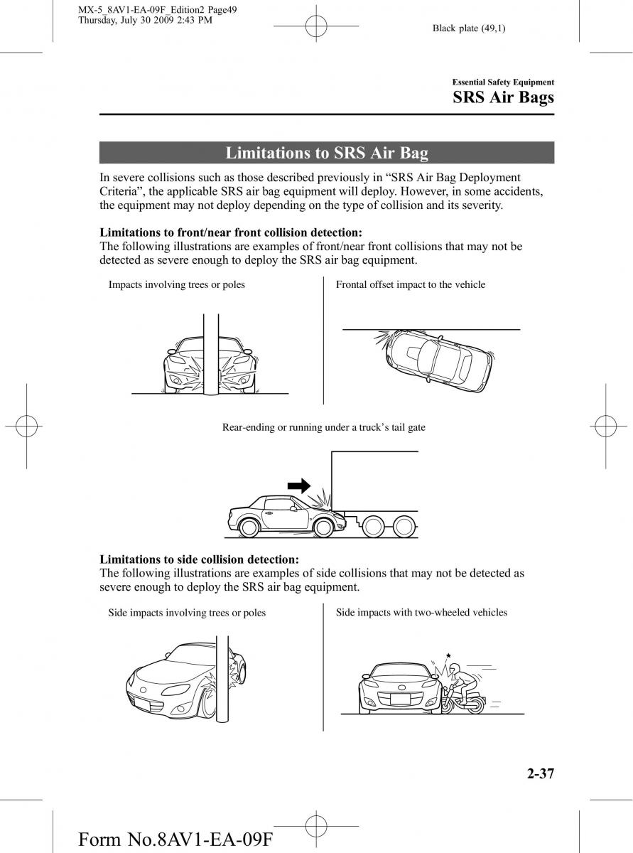 Mazda MX 5 Miata NC III 3 owners manual / page 49