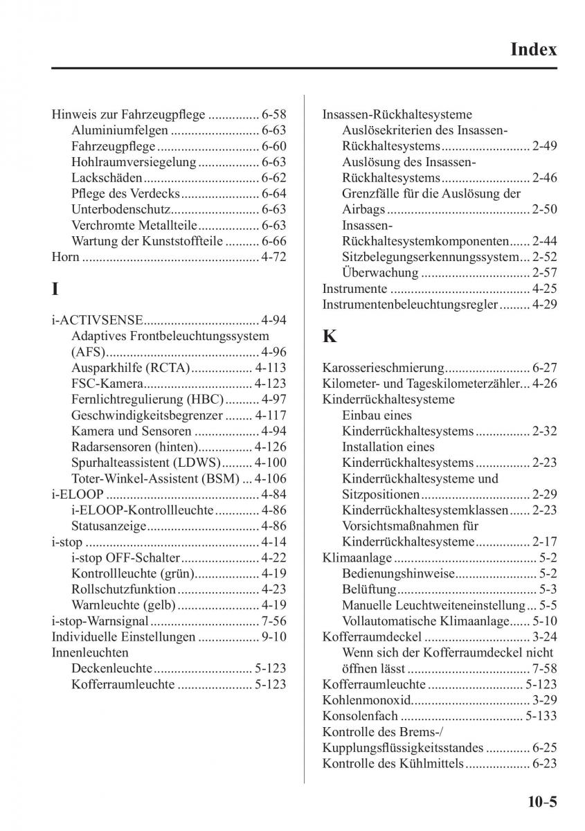 Mazda MX 5 Miata ND IV 4 Handbuch / page 589