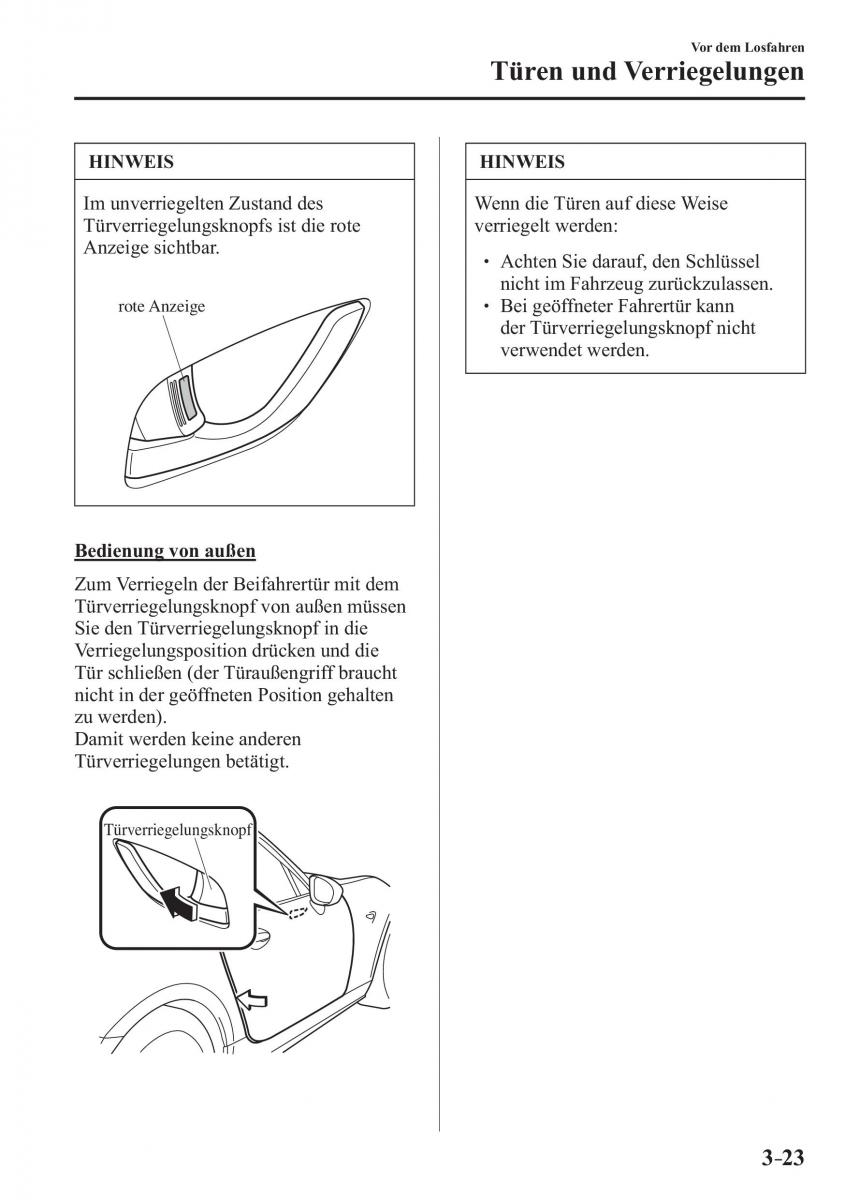 Mazda MX 5 Miata ND IV 4 Handbuch / page 101