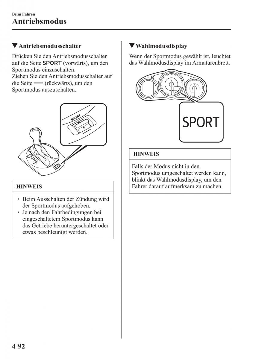 Mazda MX 5 Miata ND IV 4 Handbuch / page 230