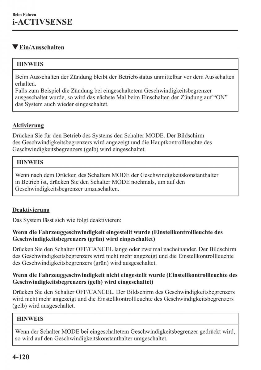 Mazda MX 5 Miata ND IV 4 Handbuch / page 258