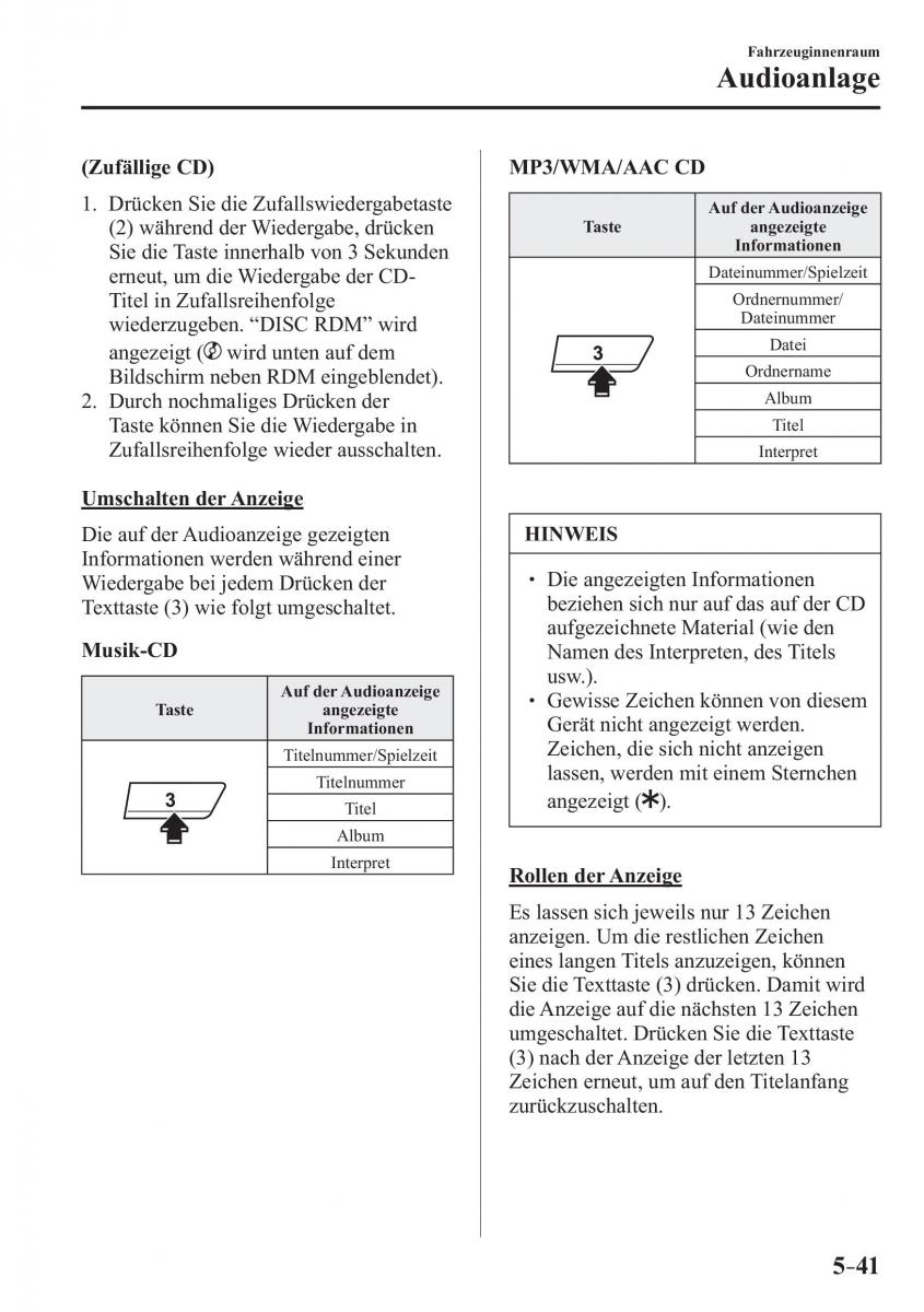 Mazda MX 5 Miata ND IV 4 Handbuch / page 327