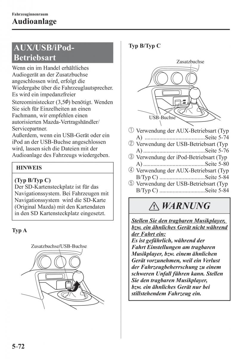 Mazda MX 5 Miata ND IV 4 Handbuch / page 358