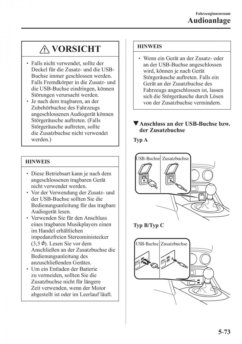 Mazda MX 5 Miata ND IV 4 Handbuch / page 359