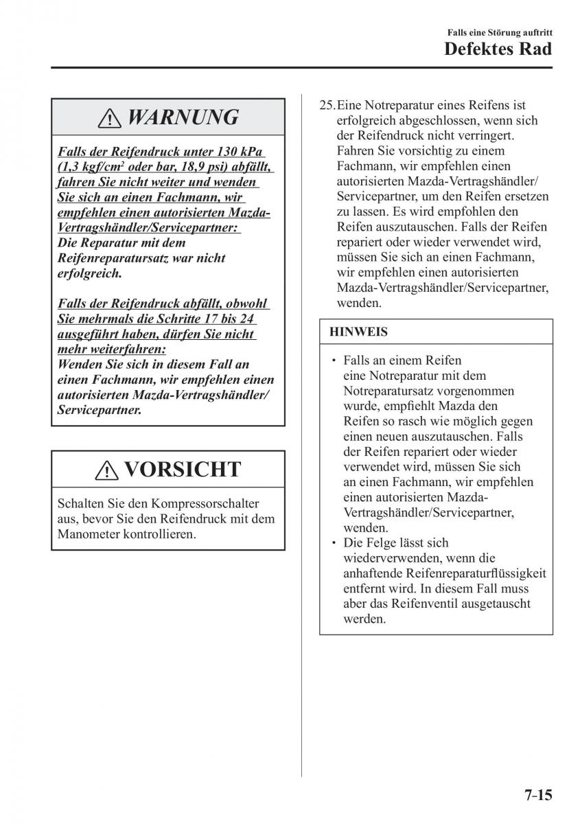 Mazda MX 5 Miata ND IV 4 Handbuch / page 507