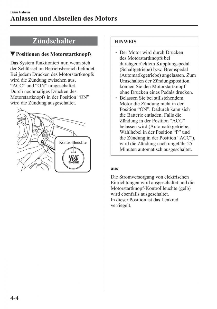 Mazda MX 5 Miata ND IV 4 Handbuch / page 142