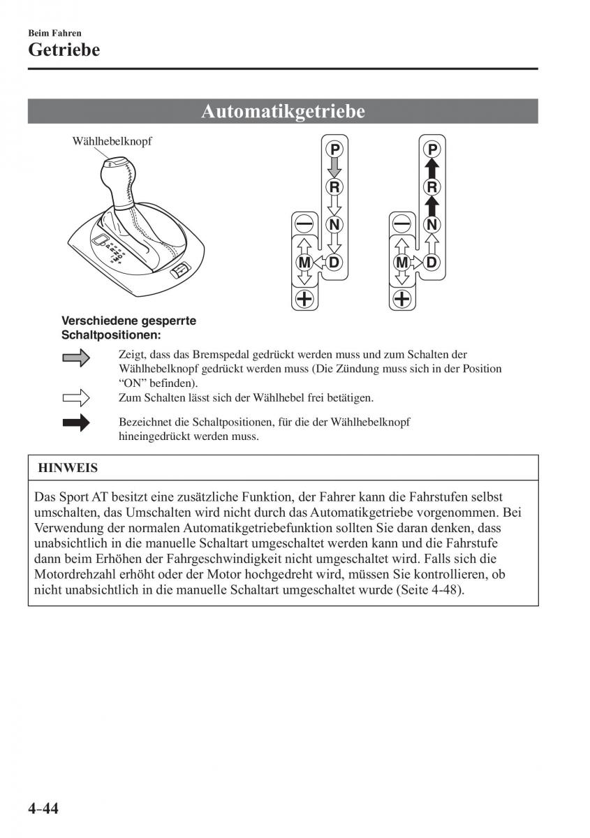 Mazda MX 5 Miata ND IV 4 Handbuch / page 182