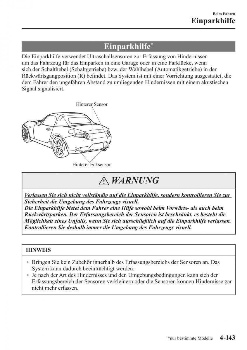 Mazda MX 5 Miata ND IV 4 Handbuch / page 281