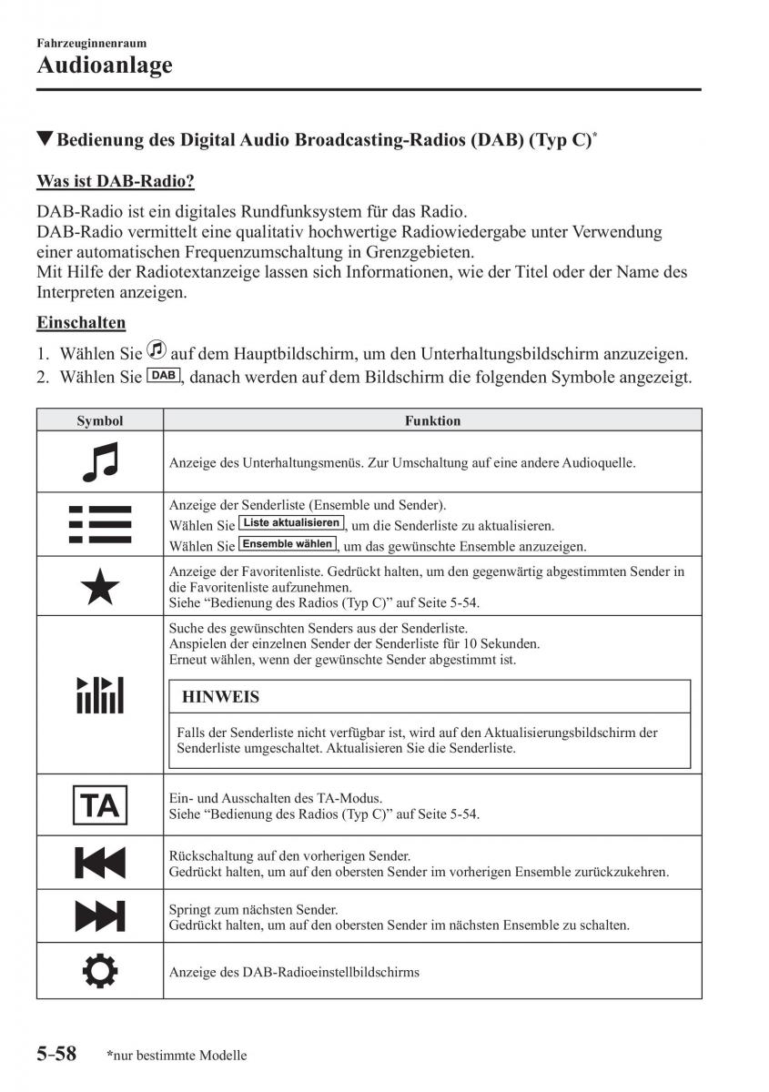 Mazda MX 5 Miata ND IV 4 Handbuch / page 344