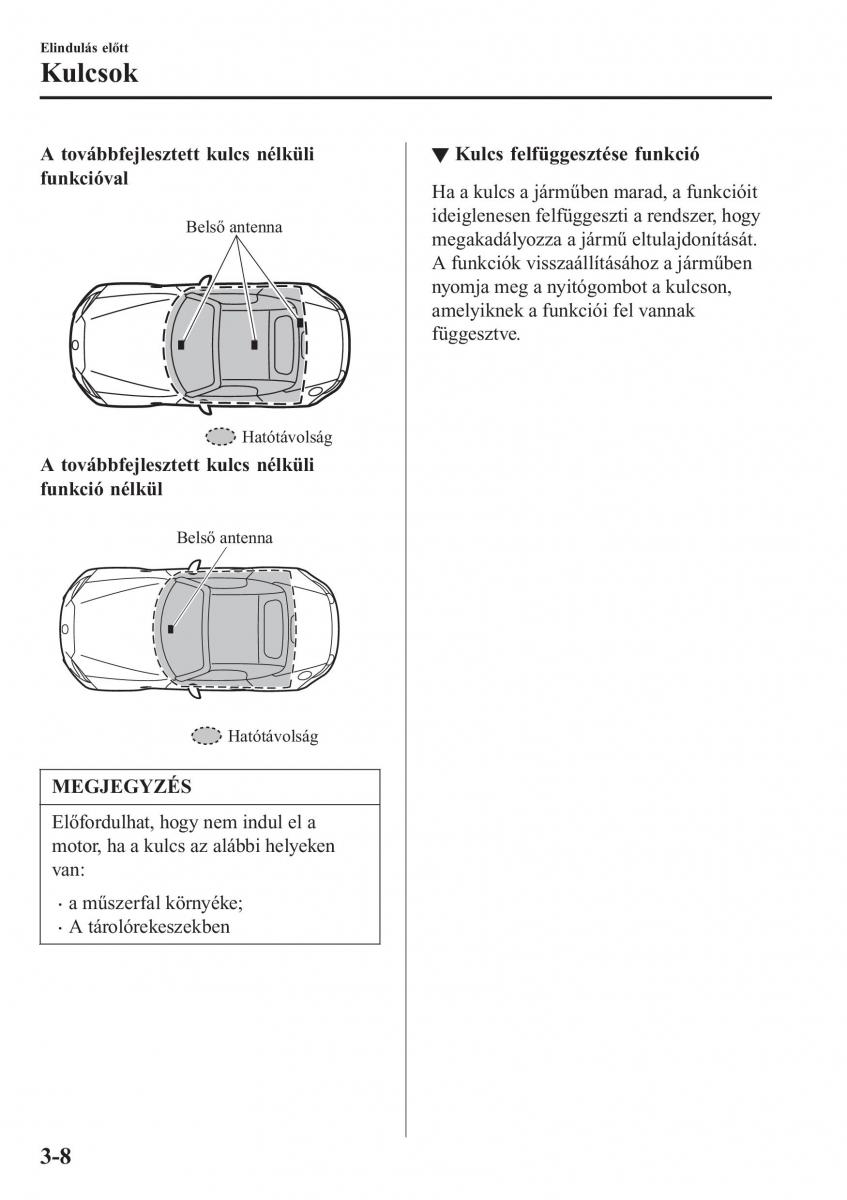 Mazda MX 5 Miata ND IV 4 Kezelesi utmutato / page 83