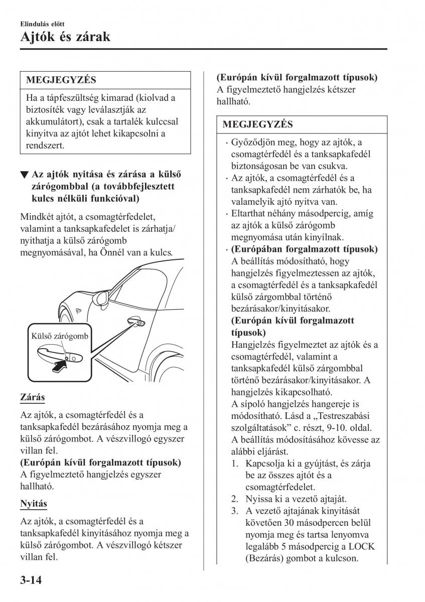 Mazda MX 5 Miata ND IV 4 Kezelesi utmutato / page 89