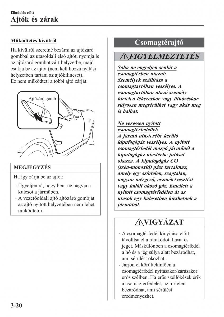 Mazda MX 5 Miata ND IV 4 Kezelesi utmutato / page 95