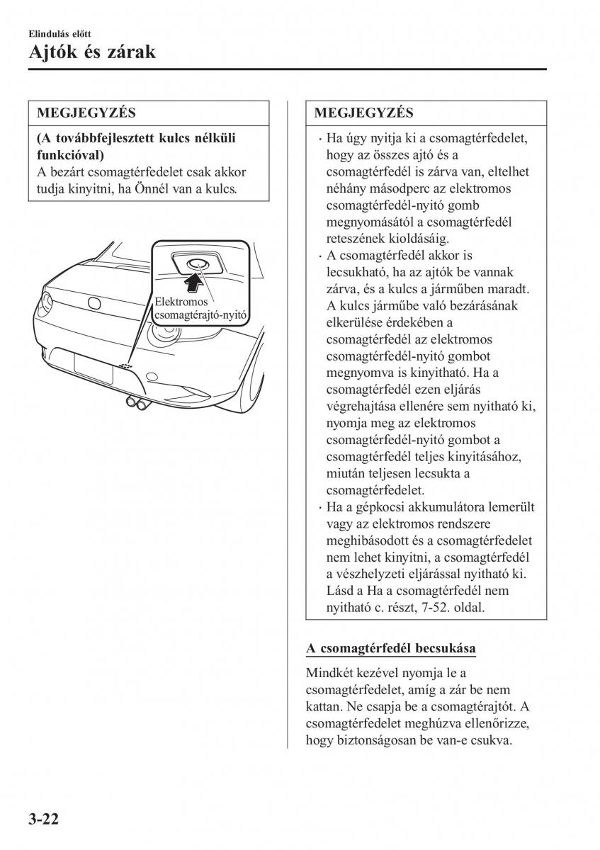 Mazda MX 5 Miata ND IV 4 Kezelesi utmutato / page 97