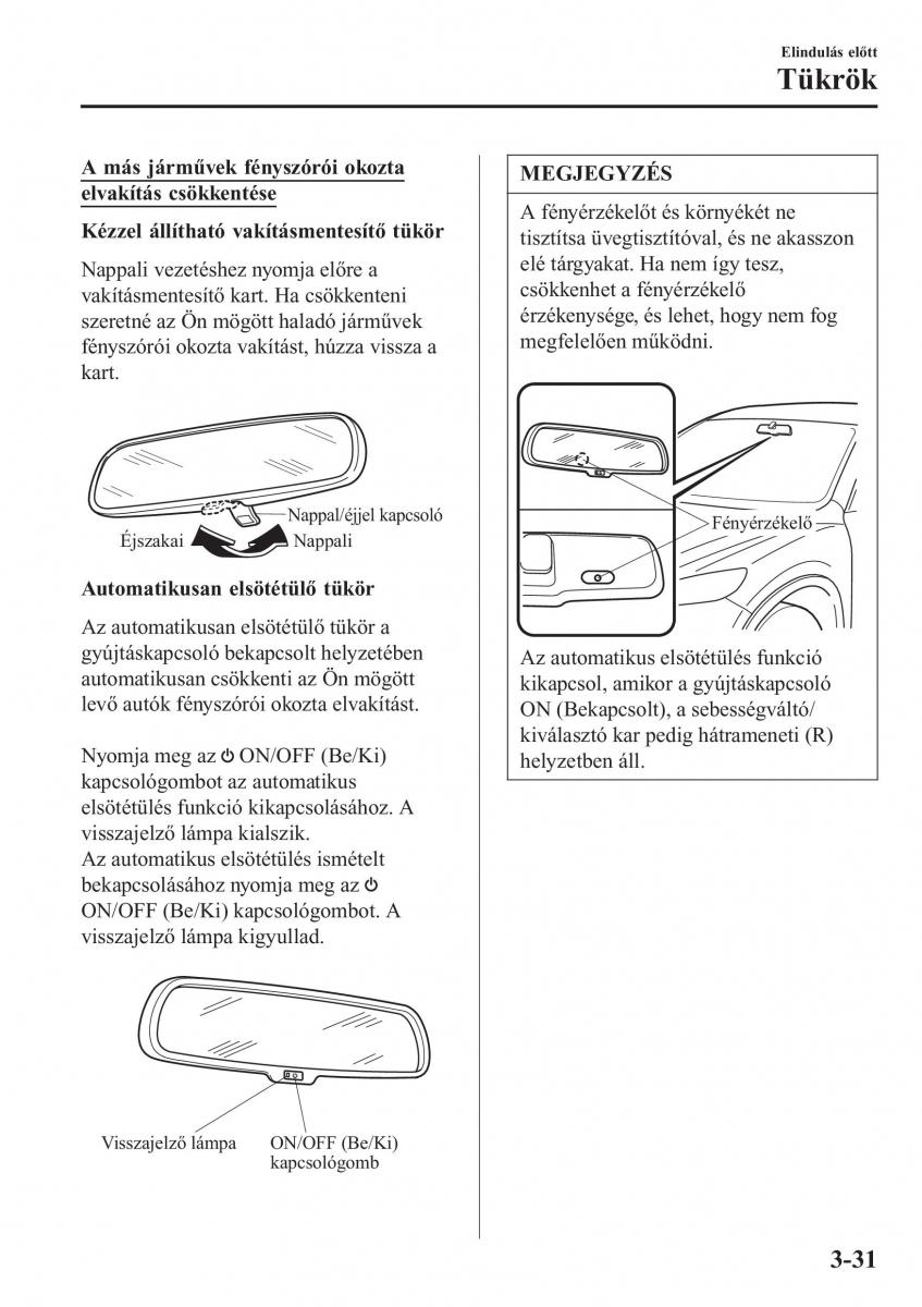 Mazda MX 5 Miata ND IV 4 Kezelesi utmutato / page 106