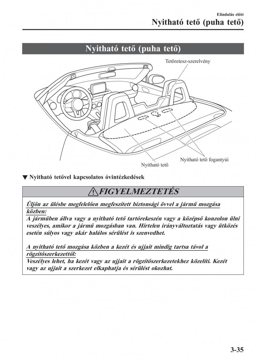 Mazda MX 5 Miata ND IV 4 Kezelesi utmutato / page 110