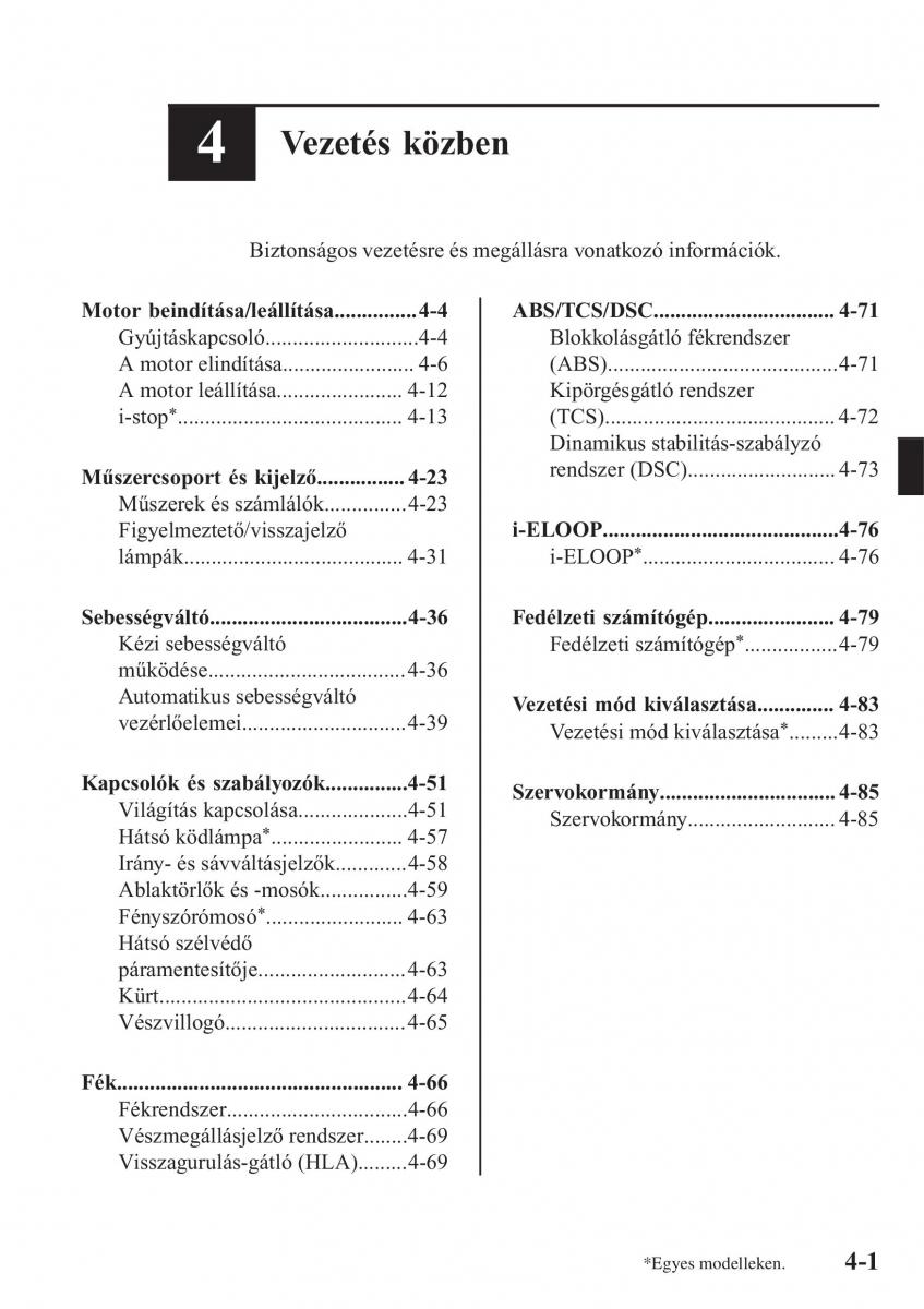 Mazda MX 5 Miata ND IV 4 Kezelesi utmutato / page 132